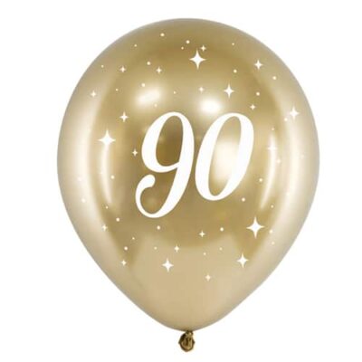 Balon z helem: 90, glossy, 30 cm Balony na 90 urodziny Szalony.pl - Sklep imprezowy