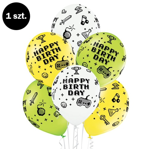 Balon z helem: Dla gracza, 30 cm (1 szt.) Balony na Urodziny Sprawdź naszą ofertę. Sklep imprezowy Szalony.pl. 4
