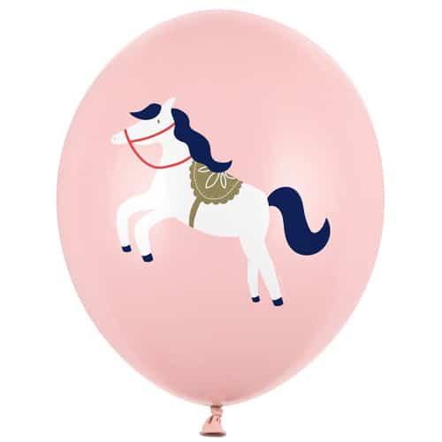 Balon z helem: Konik, różowy, 30 cm Balony dla Dziecka Sprawdź naszą ofertę. Sklep imprezowy Szalony.pl. 2