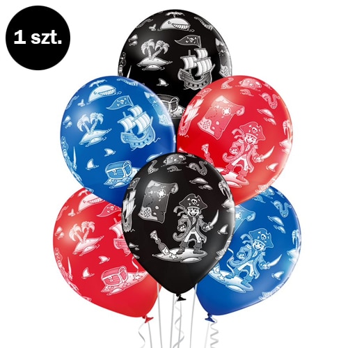 Balon z helem: Piraci, 30 cm (1 szt.) Balony dla Dziecka Sprawdź naszą ofertę. Sklep imprezowy Szalony.pl. 4