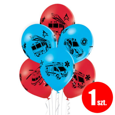 Balon z helem: Emergency, 30 cm, mix, (1 szt.) – Balony z helem (Trójmiasto) – Szalony.pl