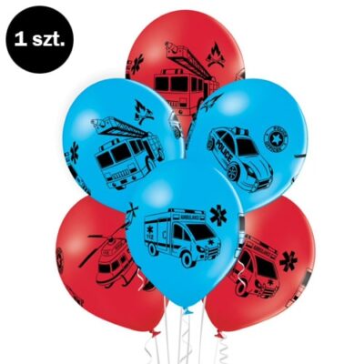 Balon z helem: Emergency, 30 cm (1 szt.) Balony dla Dziecka Szalony.pl - Sklep imprezowy