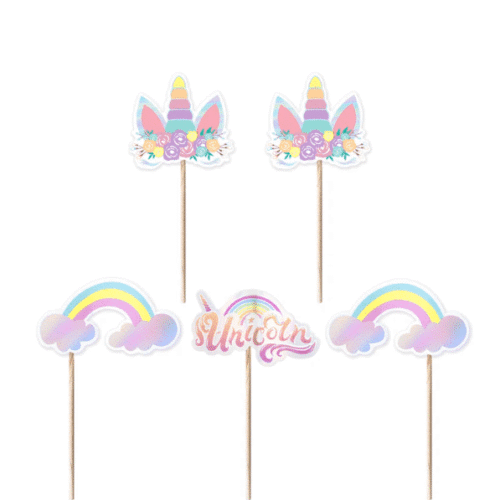 Topper - Unicorn, 9cm, 5szt.