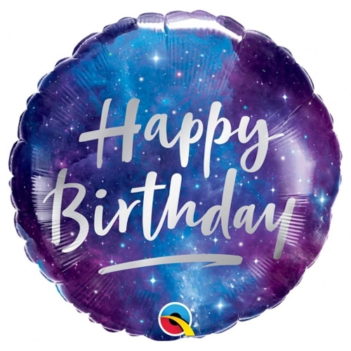 Balon z helem: Happy Birthday, kosmos 18″ Balony na Urodziny Sprawdź naszą ofertę. Sklep imprezowy Szalony.pl.