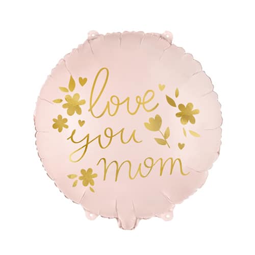 Balon z helem: Love you mom, jasno-różowy Balony dla Mamy i Taty Sprawdź naszą ofertę. Sklep imprezowy Szalony.pl. 2