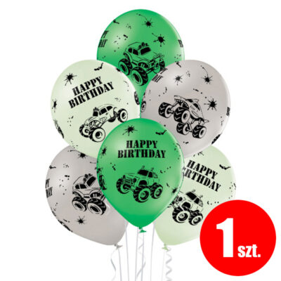Balon z helem: Monster Truck, 30 cm, mix, (1 szt.) – Balony z helem (Trójmiasto) – Szalony.pl