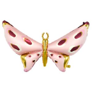 Balon z helem: Motyl, różowy, 120×87 cm Szalony.pl