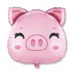 Balon foliowy – Świnka, pakowany, 60x60cm – Balony bez helu – Szalony.pl