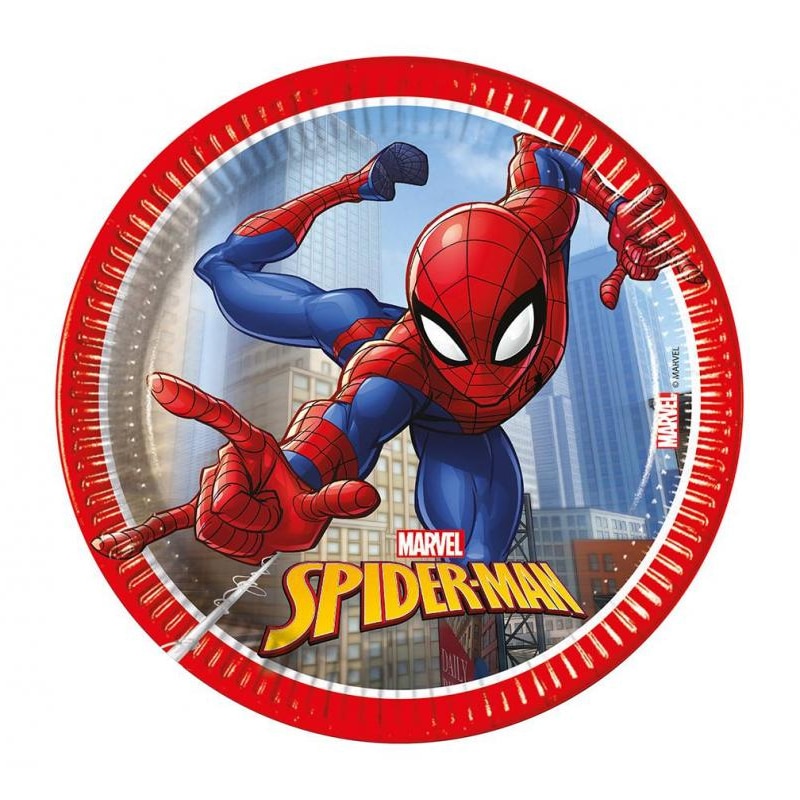 Talerzyki papierowe – Spiderman, 19.5 cm Spiderman Szalony.pl - Sklep imprezowy