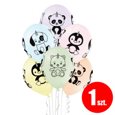 Balon z helem: Zwierzaki leśne, 30 cm, mix, (1 szt.) – Balony z helem (Trójmiasto) – Szalony.pl