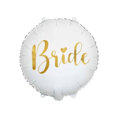 Balon z helem: Bride, biały, 14″ Balony na Wieczór Panieński Szalony.pl - Sklep imprezowy