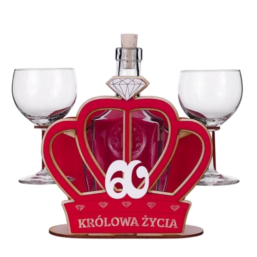 Karafka “Korona – 60 urodziny” + 2 kieliszki do wina Karafki Sprawdź naszą ofertę. Sklep imprezowy Szalony.pl. 6