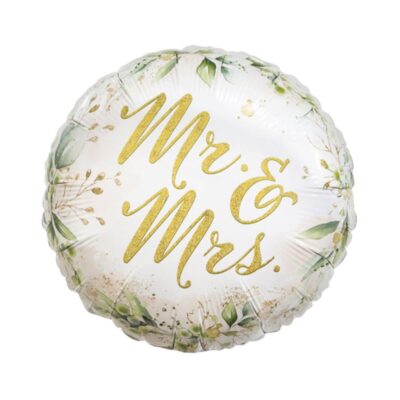 Balon z helem: Mr&Mrs, 18″ Balony na Ślub Szalony.pl - Sklep imprezowy