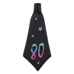 Krawat urodzinowy – 80 lat, 42×18 cm Szalony.pl