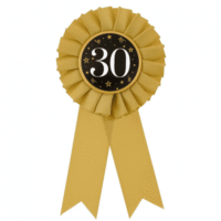 Kotylion urodzinowy – 30, złoty – Prezent na 30 urodziny – Szalony.pl