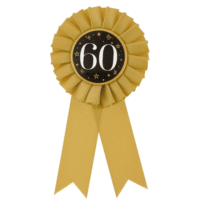 Kotylion urodzinowy – 60, złoty – Prezent na 60 urodziny – Szalony.pl