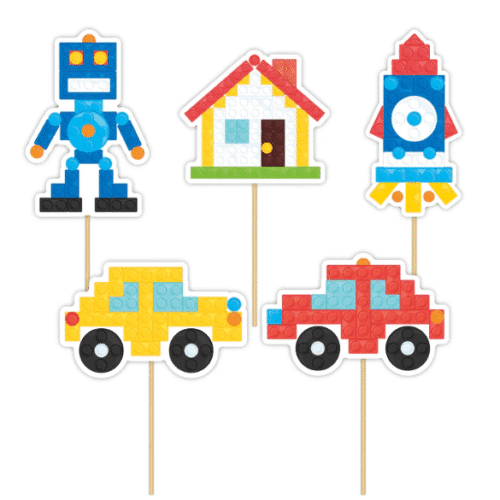 Topper - Block Party, 4-6 cm, 5 szt.