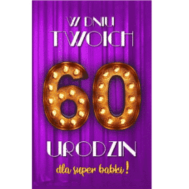 Kartki urodzinowe – 60 żarówki, różowa Nowość Sprawdź naszą ofertę. Sklep imprezowy Szalony.pl.