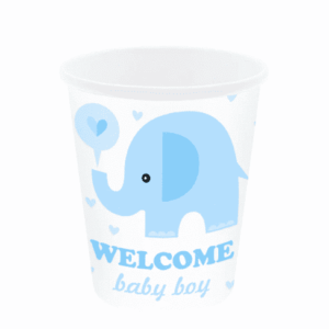 Kubeczki papierowe – Welcome Baby Boy, 220 ml, 6 szt. Szalony.pl