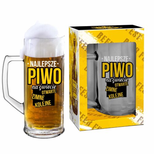 Kufel do piwa "Idziesz na piwo?", 500 ml