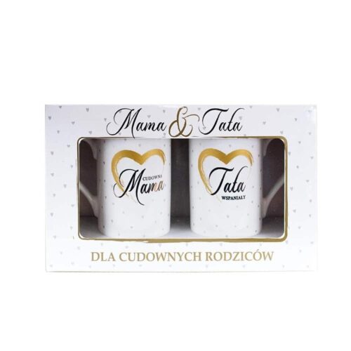 Zestaw kubków - Cudowna Mama, Wspaniały Tata
