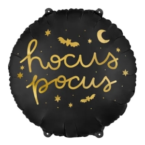 Balon z helem: Hocus Pocus, czarny, 18″ Balony na Halloween Sprawdź naszą ofertę. Sklep imprezowy Szalony.pl.