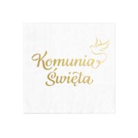 Serwetki – Komunia Święta, białe, 10szt – Serwetki papierowe – Szalony.pl
