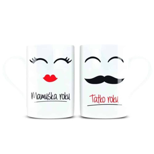 Zestaw kubków - Mamuśka roku, Tatko roku