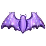Balon bez helu: Nietoperz fioletowy, 119.5 x 51 cm – Dekoracje imprezowe – Szalony.pl