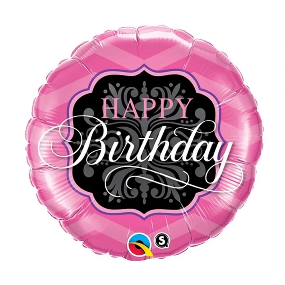 Balon bez helu: Happy Birthday, różowy, 18″ Balony bez helu Sprawdź naszą ofertę. Sklep imprezowy Szalony.pl. 2