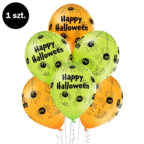Balon z helem: Halloween, pająki, 30 cm (1 szt.) Balony z helem Sprawdź naszą ofertę. Sklep imprezowy Szalony.pl.