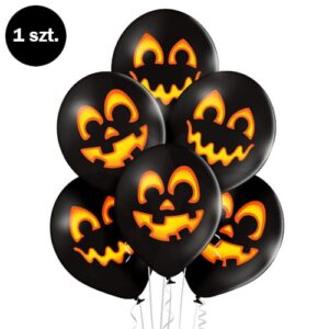 Balon z helem: Dynia, 30 cm (1 szt.) Balony na Halloween Sprawdź naszą ofertę. Sklep imprezowy Szalony.pl.