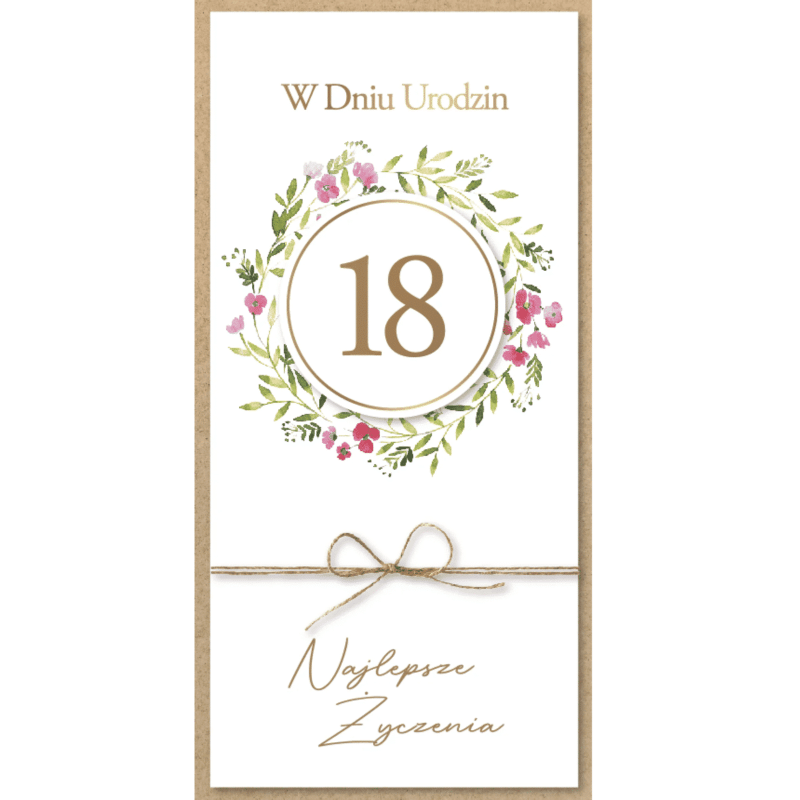 Kartka urodzinowa – W dniu 18 urodzin Kartki na 18 urodziny Szalony.pl - Sklep imprezowy 2