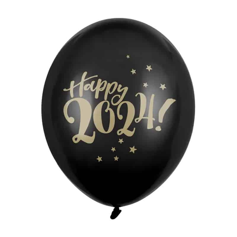 Balon bez helu: Happy 2024!, 30cm Balony bez helu Szalony.pl - Sklep imprezowy 2