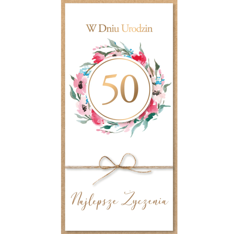 Kartka urodzinowa – W dniu 50 urodzin Kartki na 50 urodziny Szalony.pl - Sklep imprezowy 2