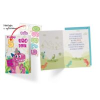 Kartka urodzinowa – Dinozaur, naklejki – Kartki okolicznościowe – Szalony.pl