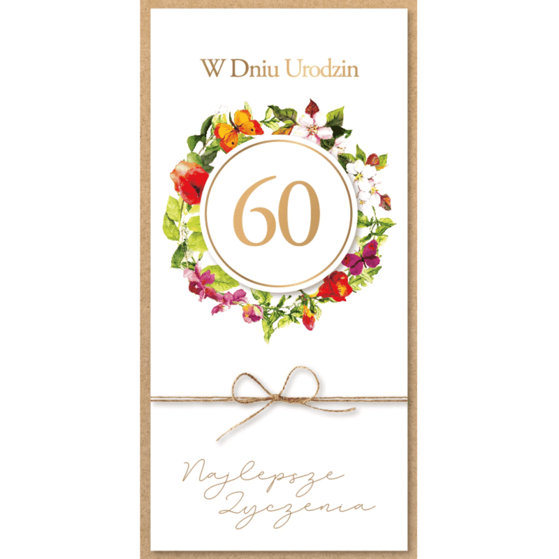 Kartka urodzinowa – W dniu 60 urodzin Kartki na 60 urodziny Szalony.pl - Sklep imprezowy 2