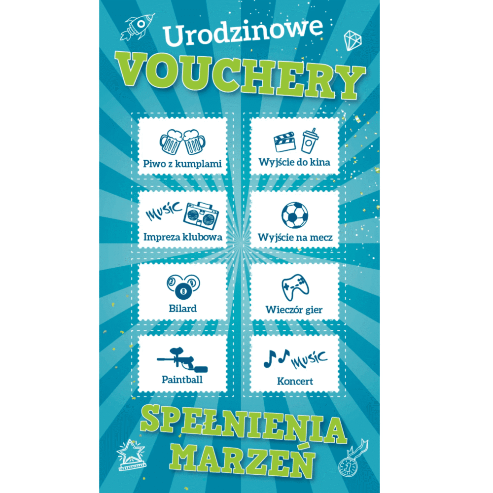 Kartka okolicznościowa - Męskie vouchery