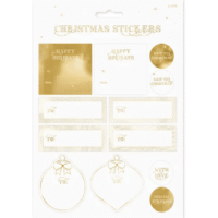 Naklejki – Christmas, złote – Dekoracje na Boże Narodzenie – Szalony.pl