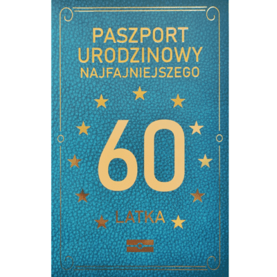 Kartka urodzinowa – Paszport 60-latka, zielona Kartki na 60 urodziny Szalony.pl - Sklep imprezowy
