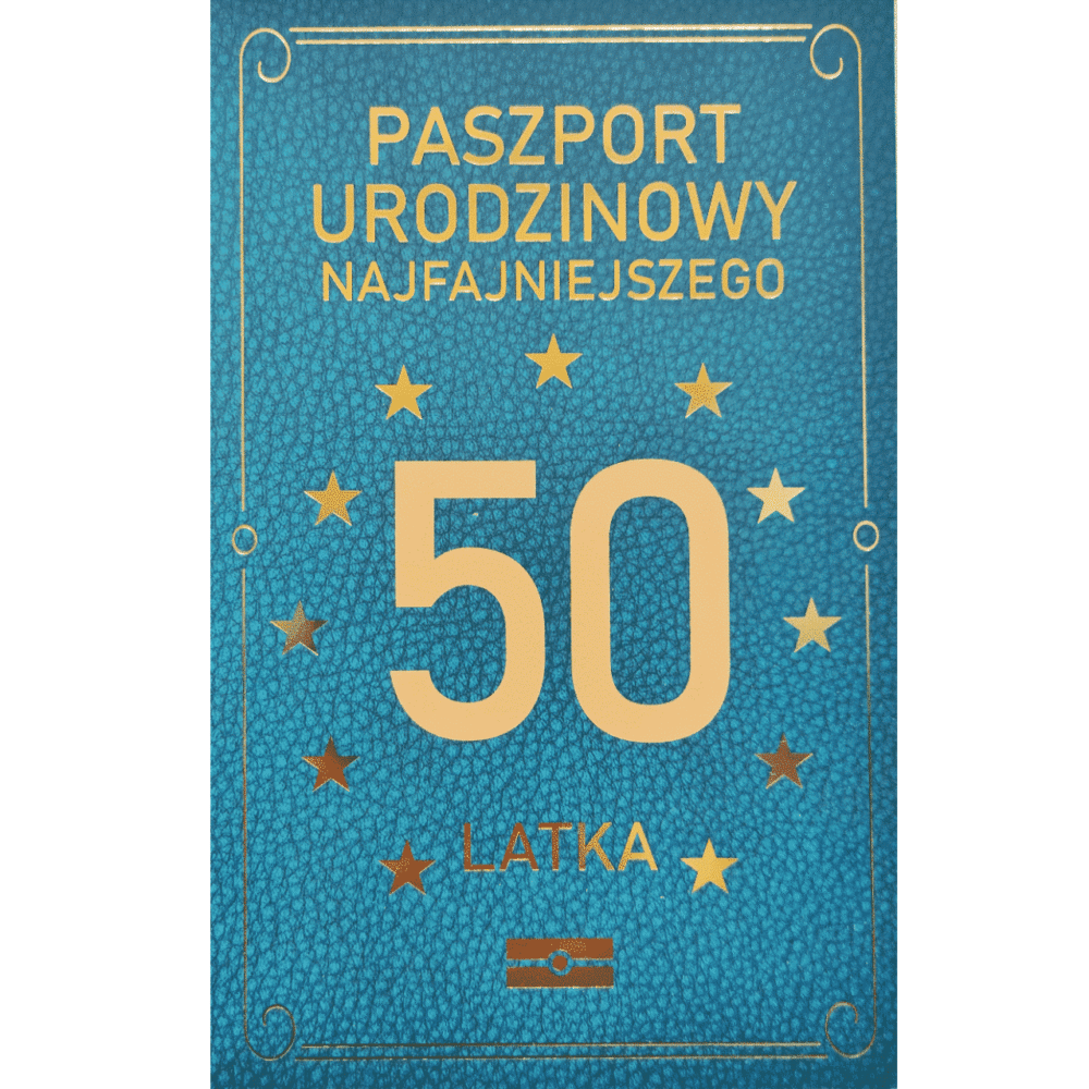 Kartka urodzinowa - Paszport 50-latka, zielona