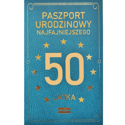 Kartka urodzinowa - Paszport 50-latka, zielona