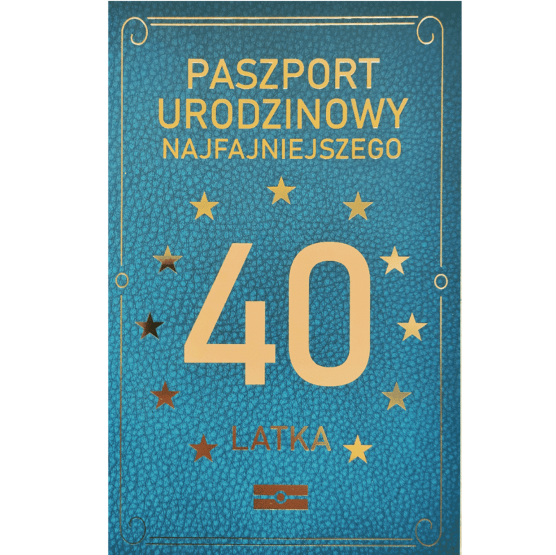 Kartka urodzinowa - Paszport 50-latka, zielona