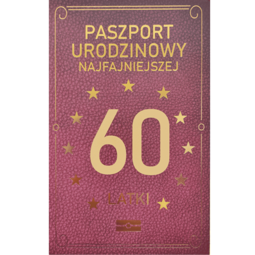 Kartka urodzinowa - Paszport 60-latka, zielona