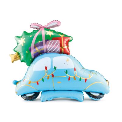 Balon na powietrze: Auto świąteczne stojące, 102x100cm Prezent na Boże Narodzenie Szalony.pl - Sklep imprezowy