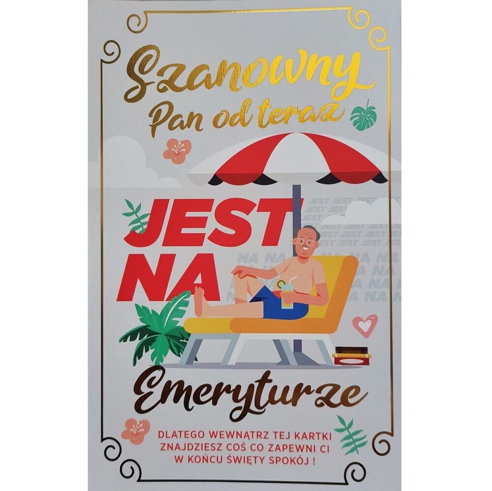 Kartka okolicznościowa - Pani jest na emeryturze