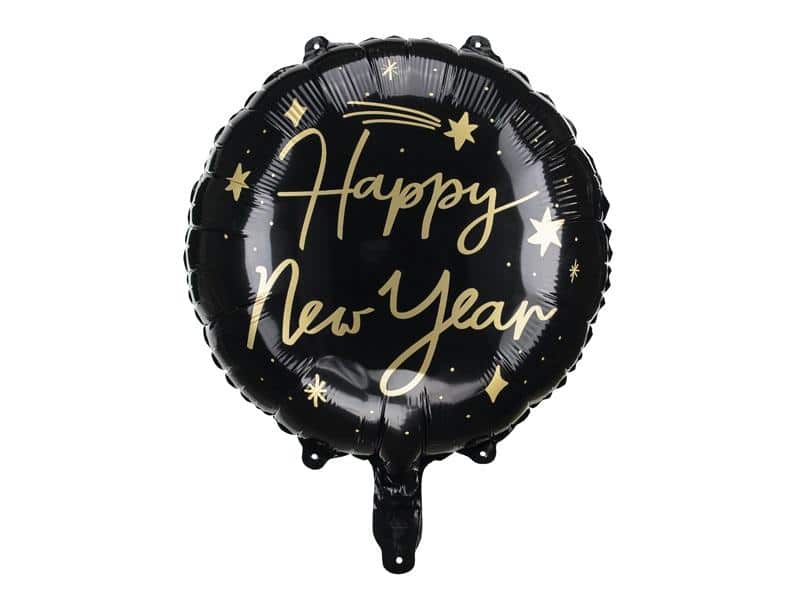 Balon z helem: Happy New Year, 18″ Foliowe balony z helem Sprawdź naszą ofertę. Sklep imprezowy Szalony.pl. 2