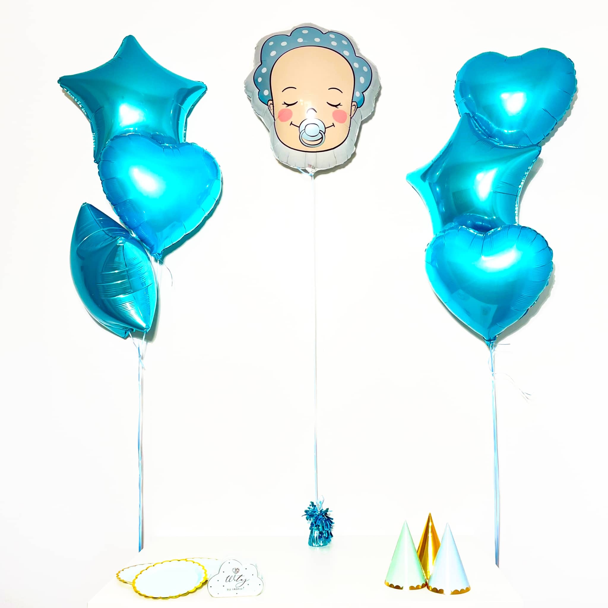 Bukiet balonowy: LITTLE BOY, napełniony helem Balony na Narodziny Szalony.pl - Sklep imprezowy