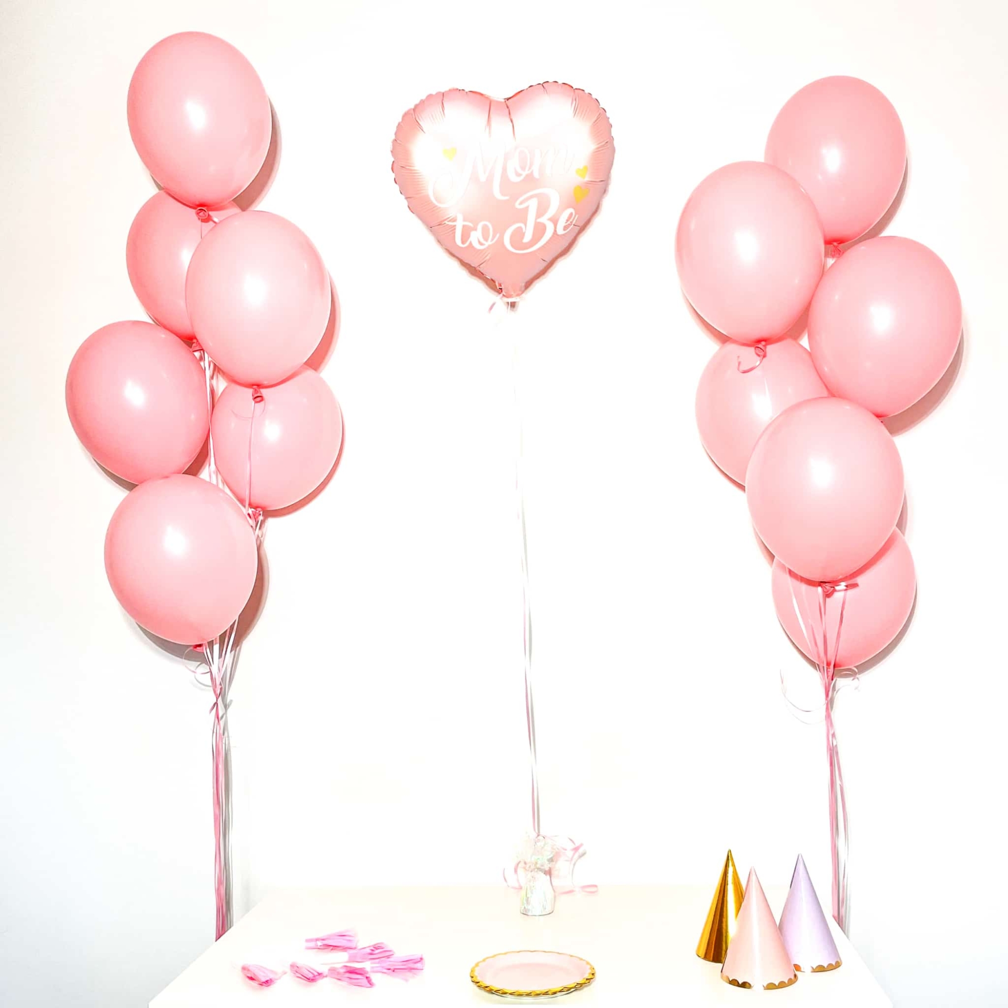 Bukiet balonowy: PINK SUPRISE, napełniony helem Balony na Narodziny Szalony.pl - Sklep imprezowy