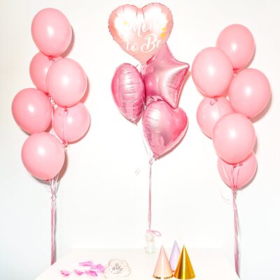 Bukiet balonowy: GIRL SUPRISE, napełniony helem Balony na Narodziny Szalony.pl - Sklep imprezowy